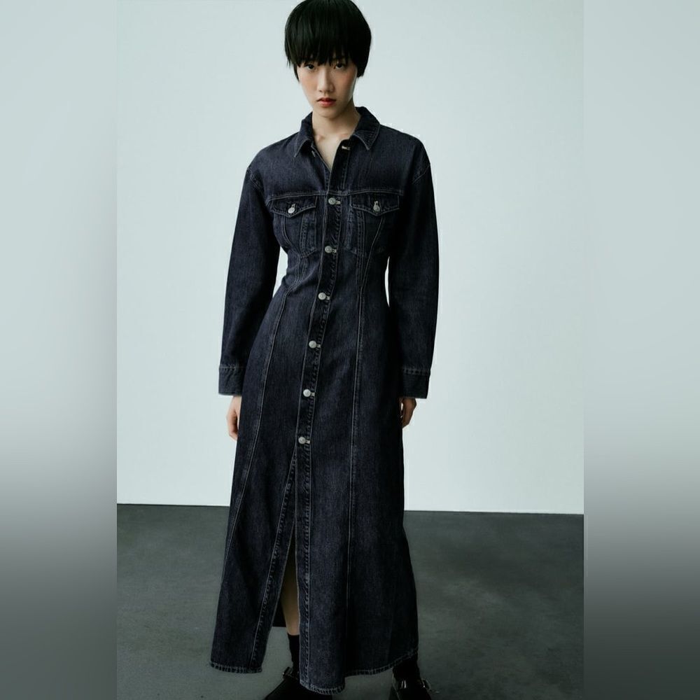 ZARA TRF DENIM DRESS - Picture 11 of 12